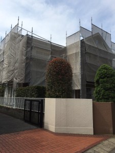 先日施工した現場です。　千葉県野田市　塗装工事の足場仮設