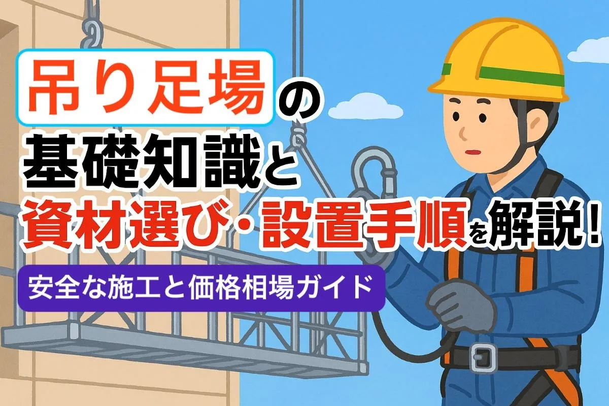 吊り足場の基礎知識と資材選び・設置手順を解説！安全な施工と価格相場ガイド