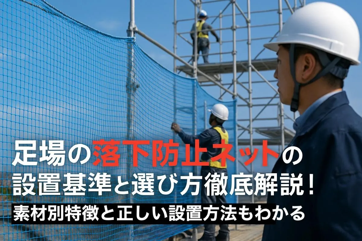 足場の落下防止ネットの設置基準と選び方徹底解説！素材別特徴と正しい設置方法もわかる