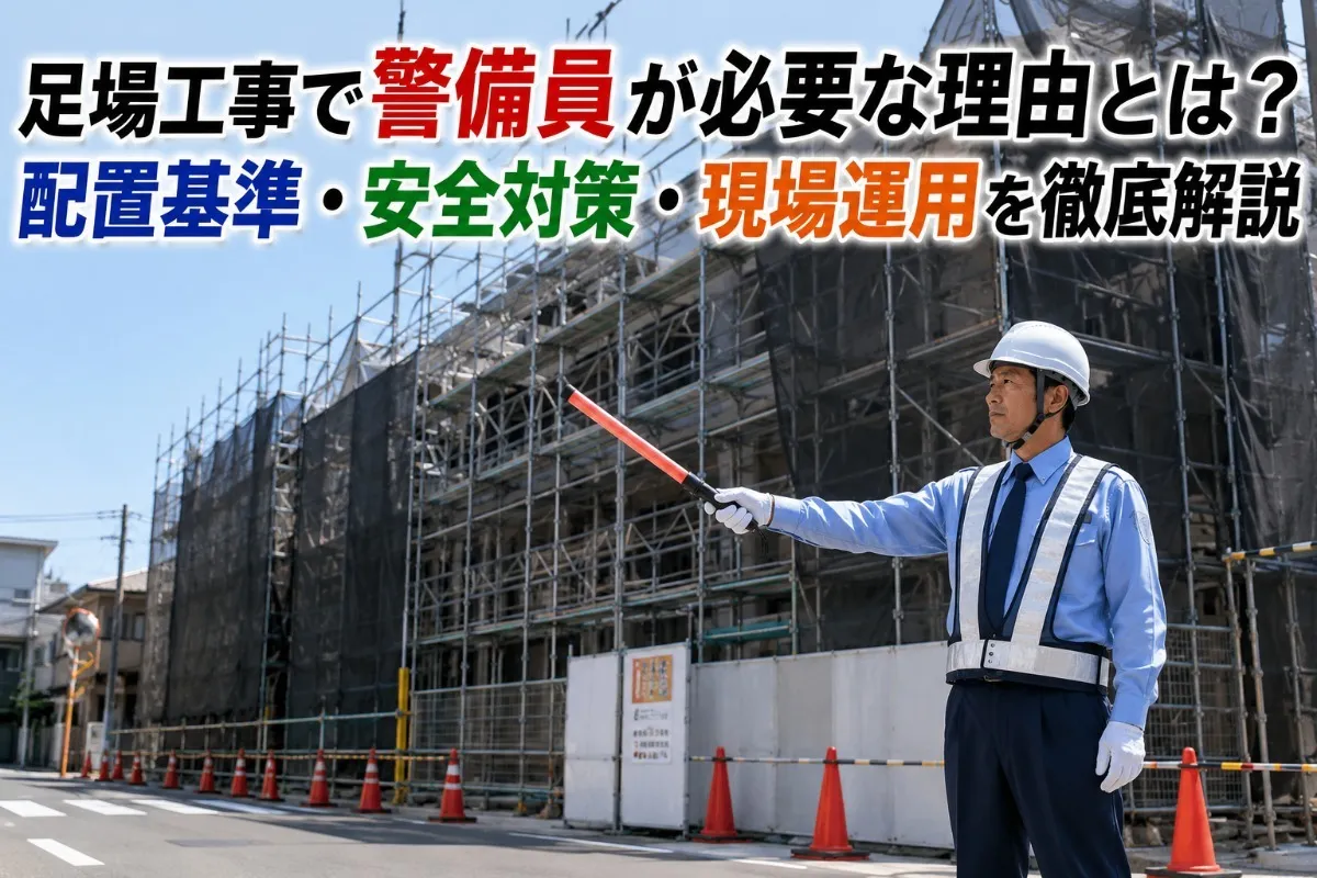 足場工事で警備員が必要な理由とは？配置基準・安全対策・現場運用を徹底解説