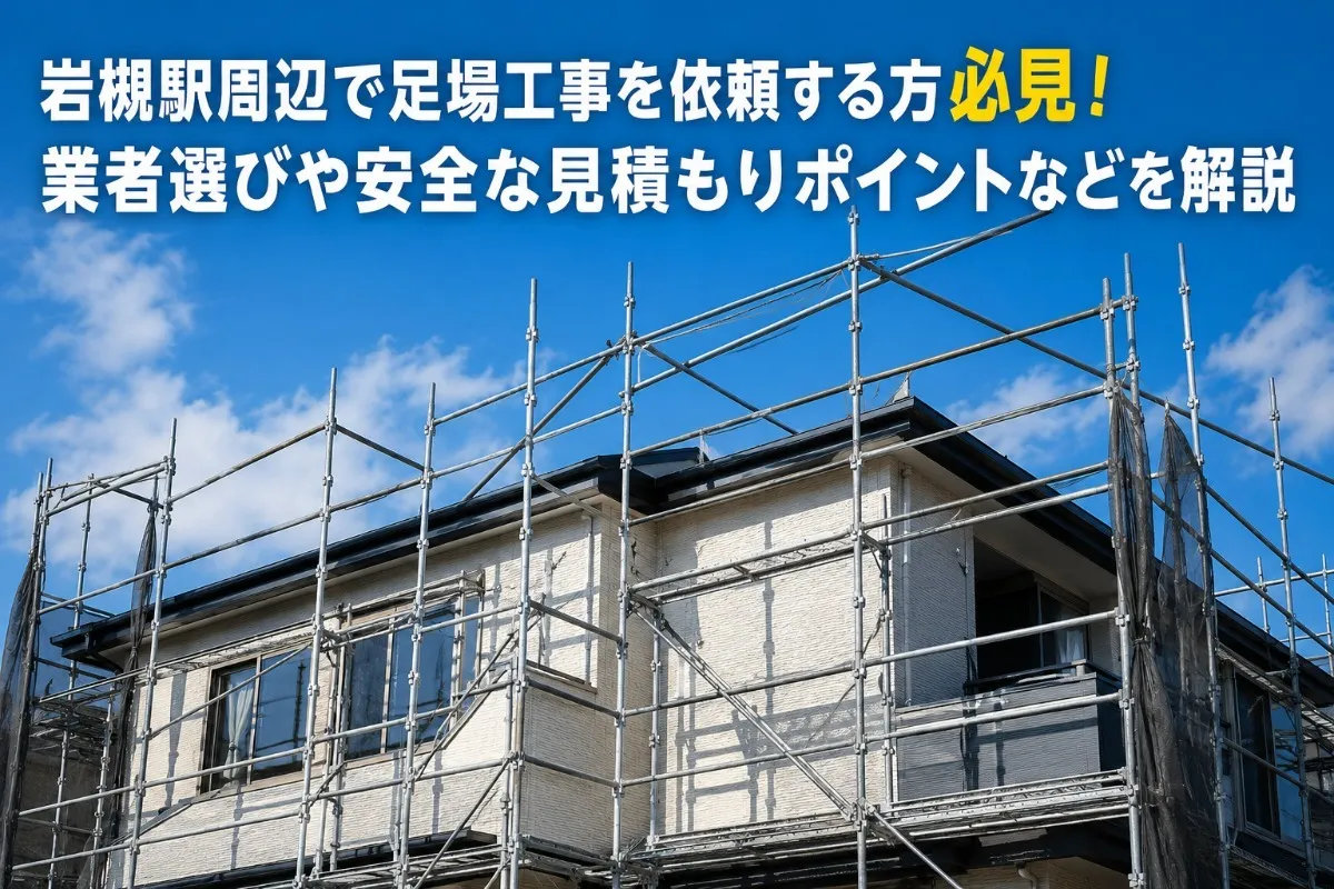 岩槻駅周辺で足場工事を依頼する方必見!業者選びや安全な見積もりポイントなどを解説
