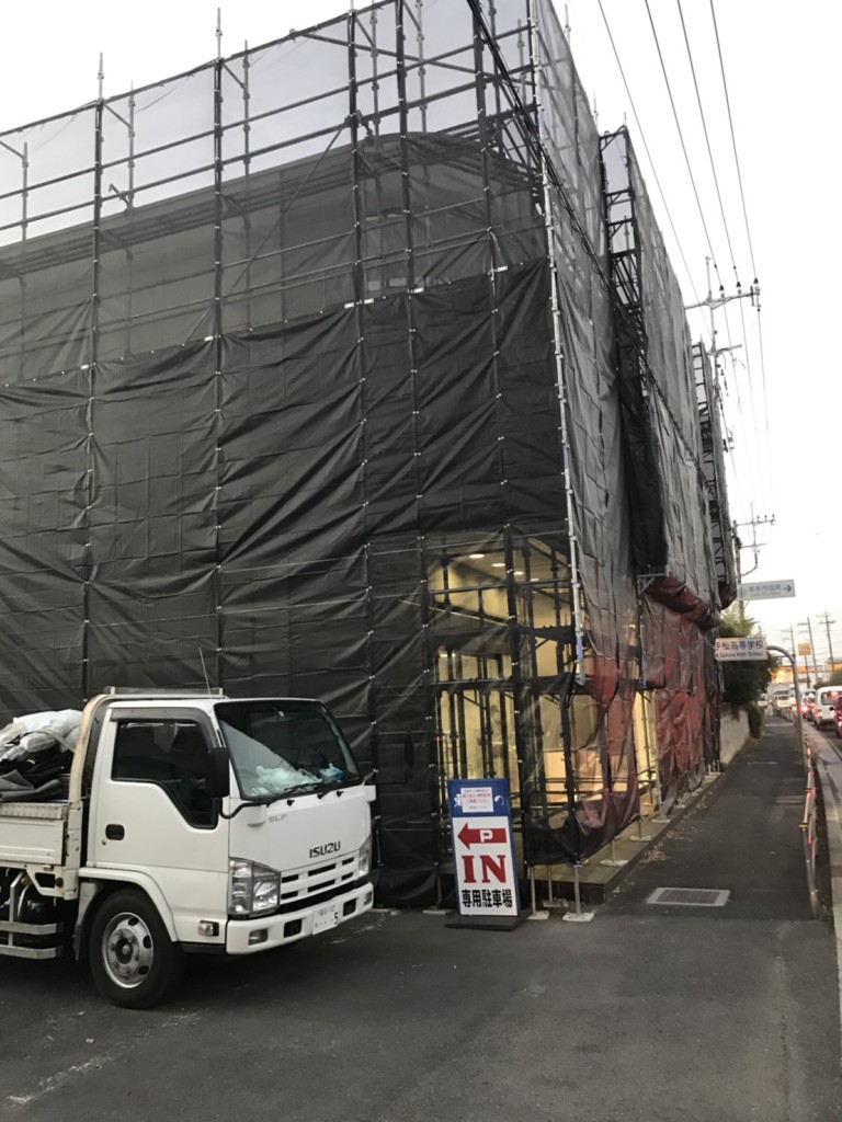 幸手市 中 店舗足場工事