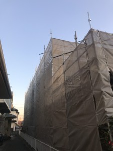 春日部市 住宅改修工事 足場仮設