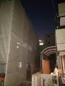 野田市 住宅改修工事 足場仮設