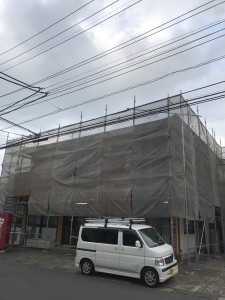 先日施工した現場です。川口市戸建て足場仮設工事