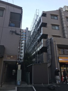 現在施工中の現場です。戸田市 マンション大規模修繕工事